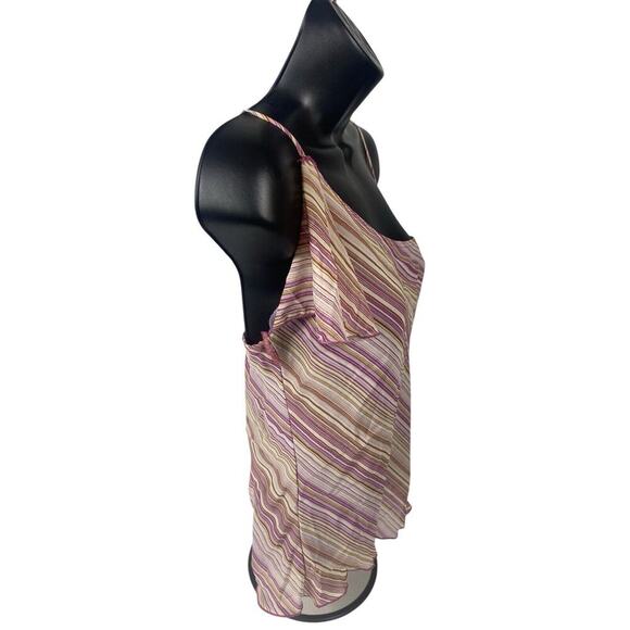 Charlotte Russe Y2K Tank Top Crop Chiffon L Whimsigoth Bratz Fairycore Purple - Picture 8 of 11